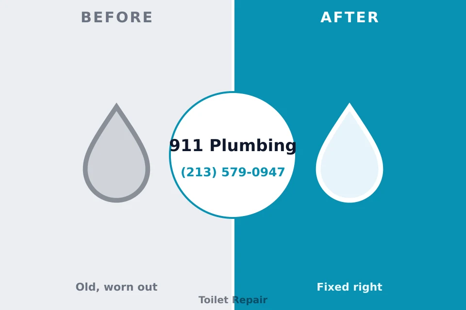 Before and after: plumbing repair Kenhorst, PA